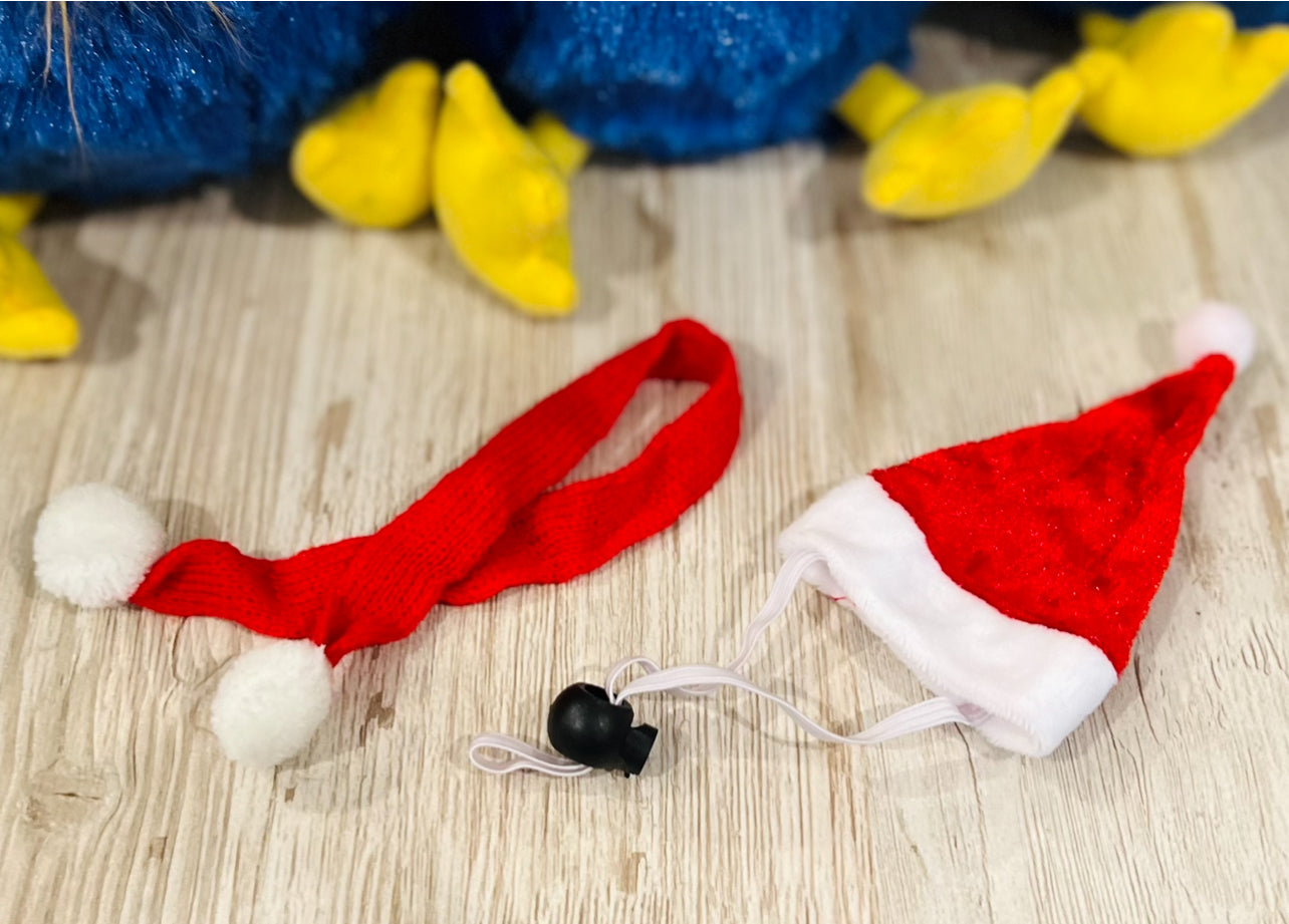 Roscoe Plushy Christmas Hat and Scarf